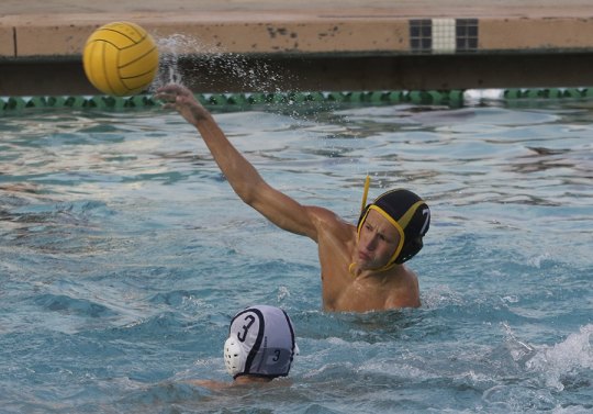 Lemoore's Spencer Denney scored three goals in Thursday's win over Redwood in WYL water polo.